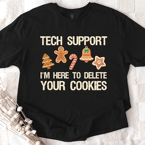May include Black t shirt with the text TECH SUPPO